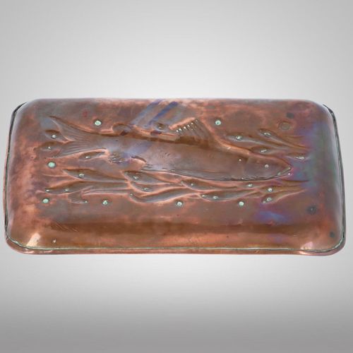 Arts and Crafts Newlyn Small Copper Fish Tray image-6