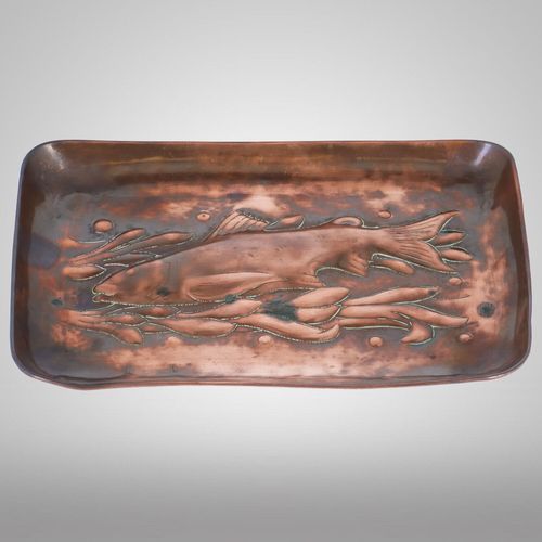 Arts and Crafts Newlyn Small Copper Fish Tray image-2