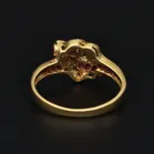 18ct Yellow Gold Diamond & Ruby Heart Ring