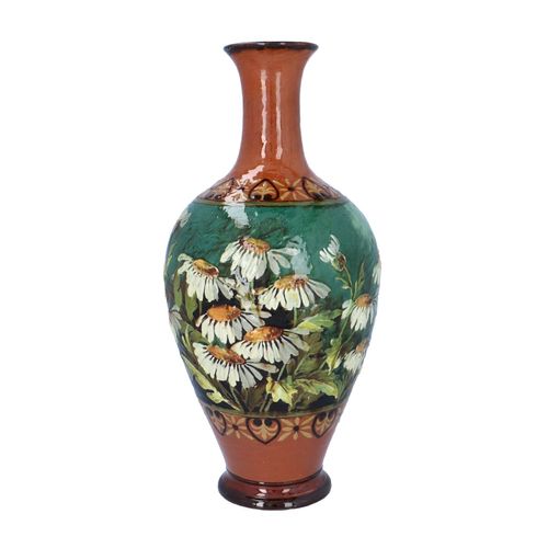 19th Century Large Doulton Impasto Vase image-1