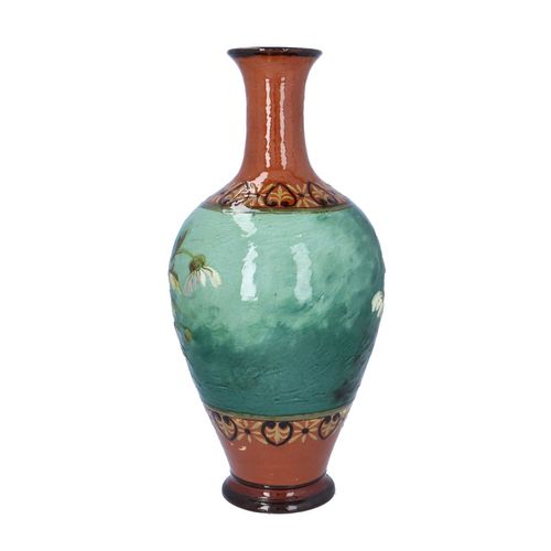 19th Century Large Doulton Impasto Vase image-3