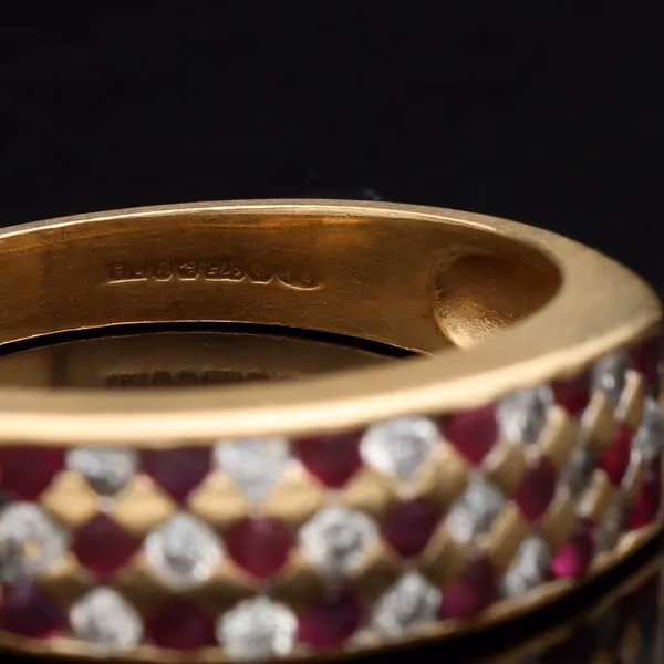Gold Diamond Ruby Ring