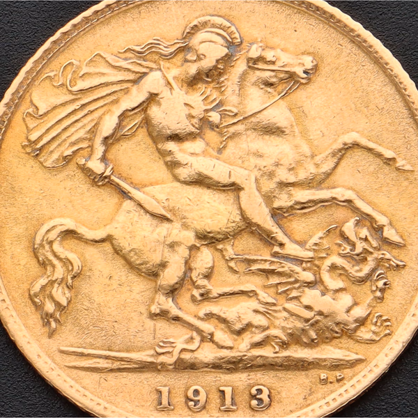 1913 George V Gold Half Sovereign