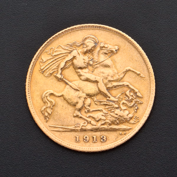 1913 George V Gold Half Sovereign