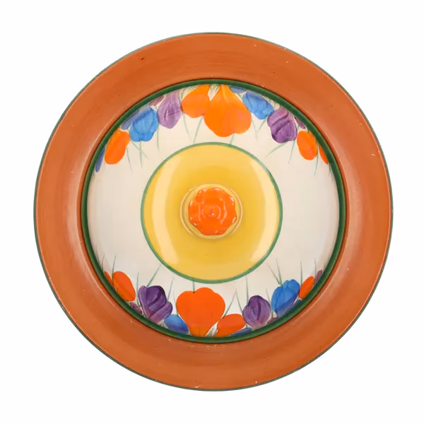 Clarice Cliff Crocus Pattern Muffin Dish