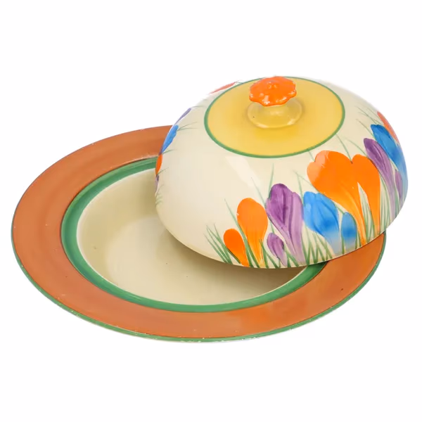 Clarice Cliff Crocus Pattern Muffin Dish
