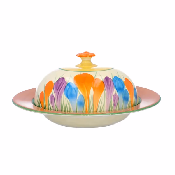 Clarice Cliff Crocus Pattern Muffin Dish