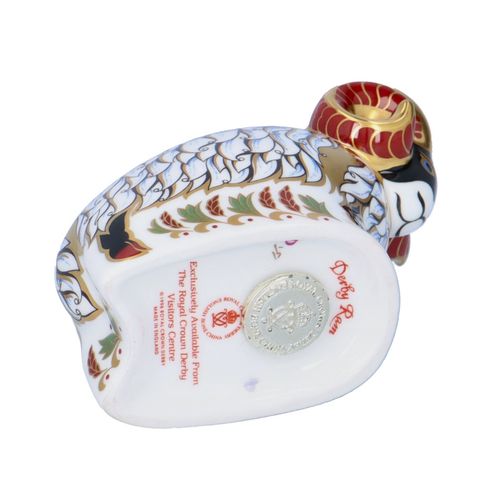 Royal Crown Derby Paperweight of a Ram image-6