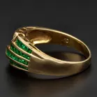 18ct Yellow Gold Emerald & Diamond Ring