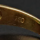 18ct Yellow Gold Emerald & Diamond Ring