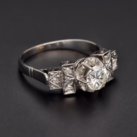 Platinum 0.80ct Diamond Solitaire Ring