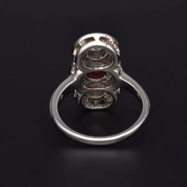 18ct White Gold Ruby and Diamond Dress Ring