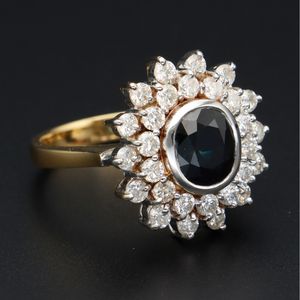 14ct Gold Sapphire and Diamond Ring