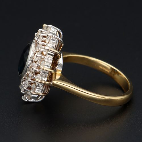 14ct Gold Sapphire and Diamond Ring image-3