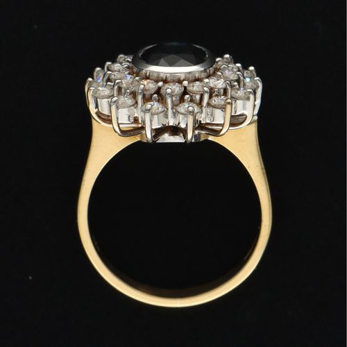 14ct Gold Sapphire and Diamond Ring image-6