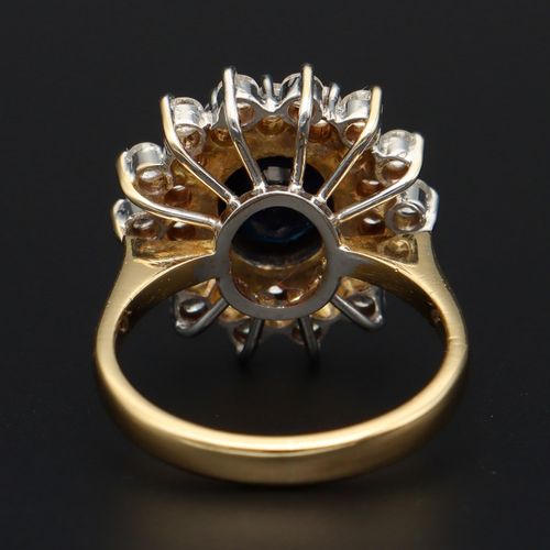 14ct Gold Sapphire and Diamond Ring image-4