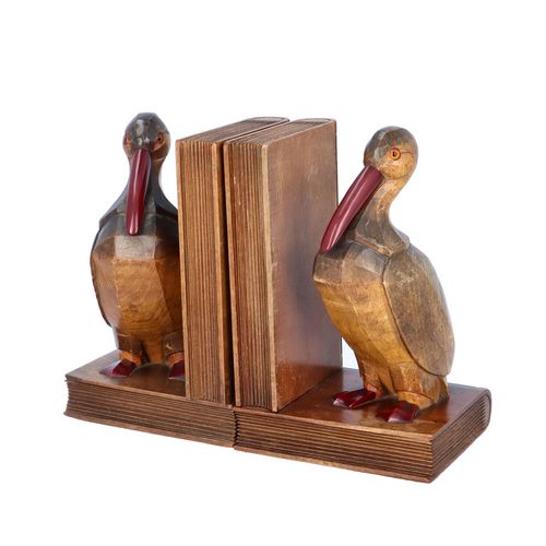 Carved Pelican Bookends image-2