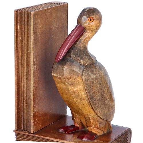 Carved Pelican Bookends image-4