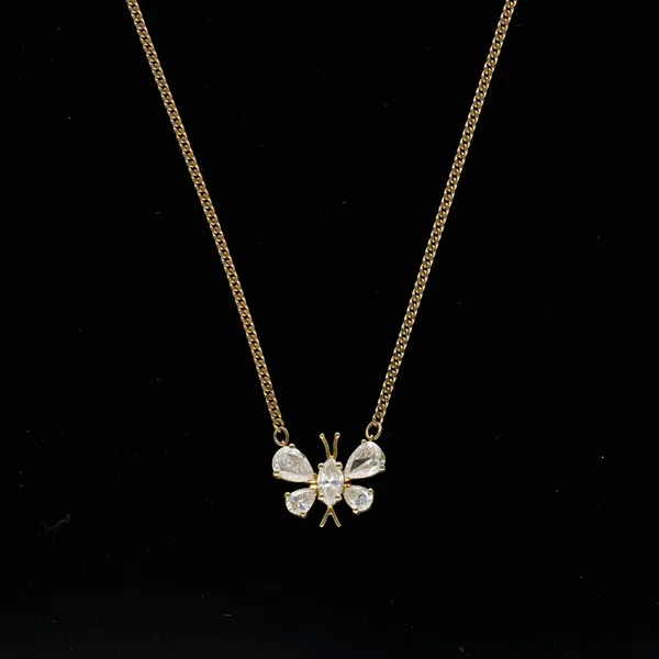 Diamond Butterfly Pendant by Kutchinsky