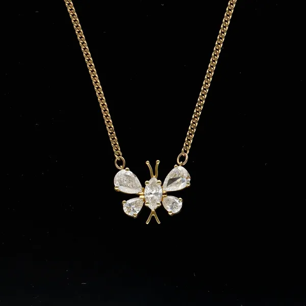Diamond Butterfly Pendant by Kutchinsky
