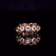 360° view of The Antique 1872 Garnet and Rock Quartz Ornate Ring