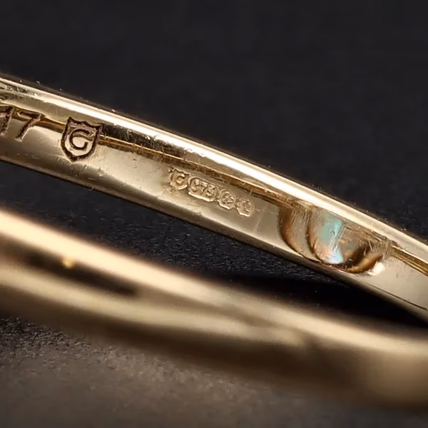 Gold Topaz Diamond Ring