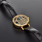 Vivienne Westwood Gold & Black Leather Watch