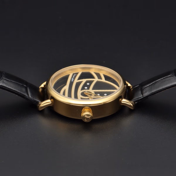 Vivienne Westwood Gold & Black Leather Watch