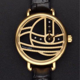 Vivienne Westwood Gold & Black Leather Watch