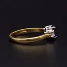 18ct Gold Diamond and Amethyst Ring