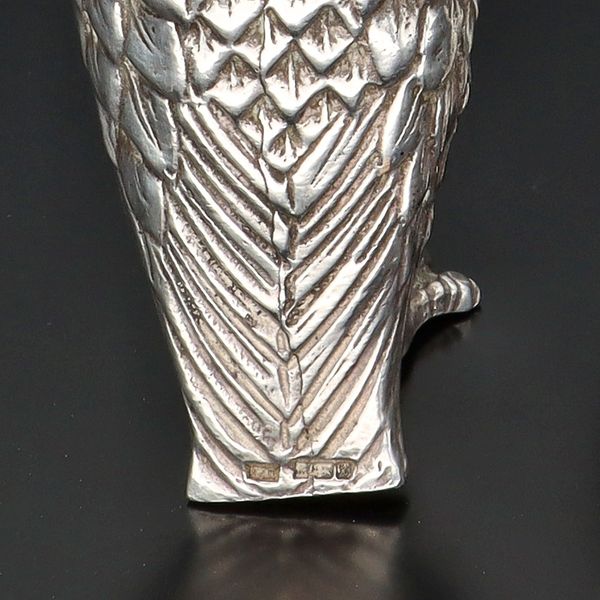 Pair of Elizabeth II Silver Owl Salt and Pepper