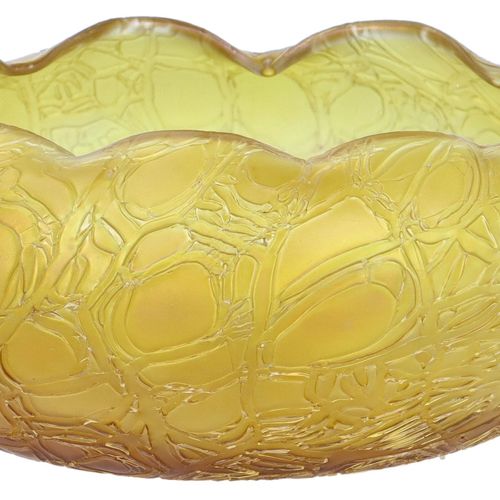 Art Nouveau Yellow Glass Bowl by Loetz image-2