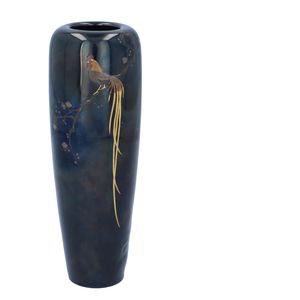 Nogawa Company Meiji Period Mixed Metal Vase