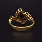 18ct Gold Sapphire Retro Ring. London 1980