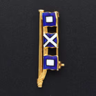 Vintage 9ct Gold Enamelled Yachting Brooch