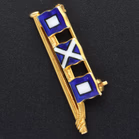 Vintage 9ct Gold Enamelled Yachting Brooch
