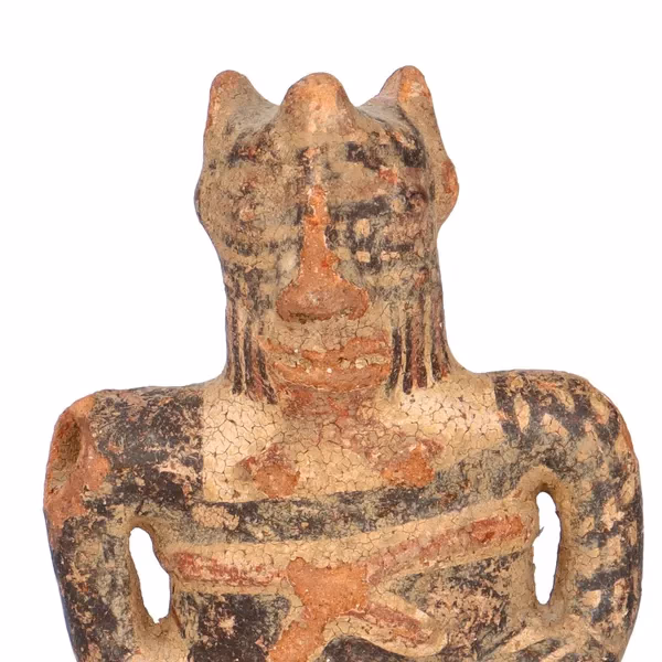 Pre Columbian Mayan Civilisation Figurine of a Warrior