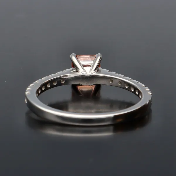 18ct White Gold Pink Sapphire and Diamonds Ring