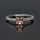 18ct White Gold Pink Sapphire and Diamonds Ring