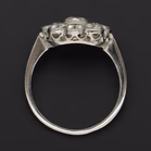 Platinum Diamond Daisy Ring