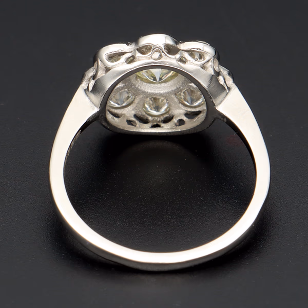 Platinum Diamond Daisy Ring