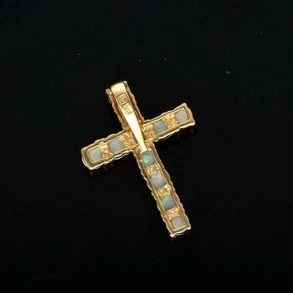 Vintage 9ct Gold Opal Cross