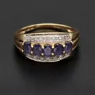 Gold Tanzanite Diamond Ring