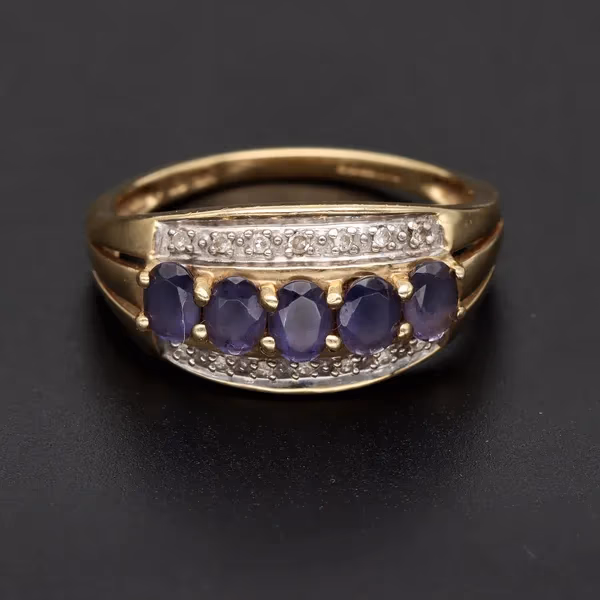 Gold Tanzanite Diamond Ring
