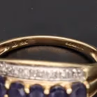 Gold Tanzanite Diamond Ring