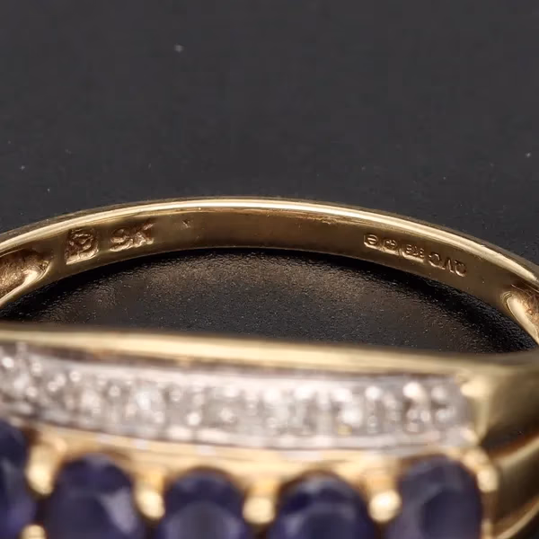Gold Tanzanite Diamond Ring