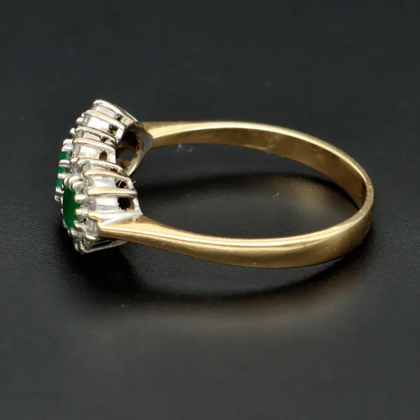 18ct Gold Emerald and Diamond Ring