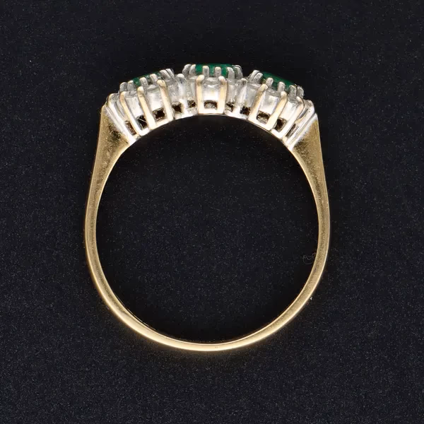 18ct Gold Emerald and Diamond Ring