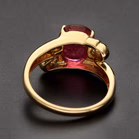 18ct Yellow Gold Oval Ruby & Diamond Ring