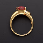 18ct Yellow Gold Oval Ruby & Diamond Ring
